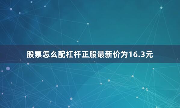 股票怎么配杠杆正股最新价为16.3元