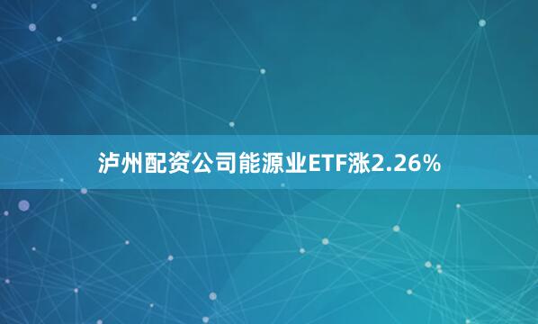 泸州配资公司能源业ETF涨2.26%